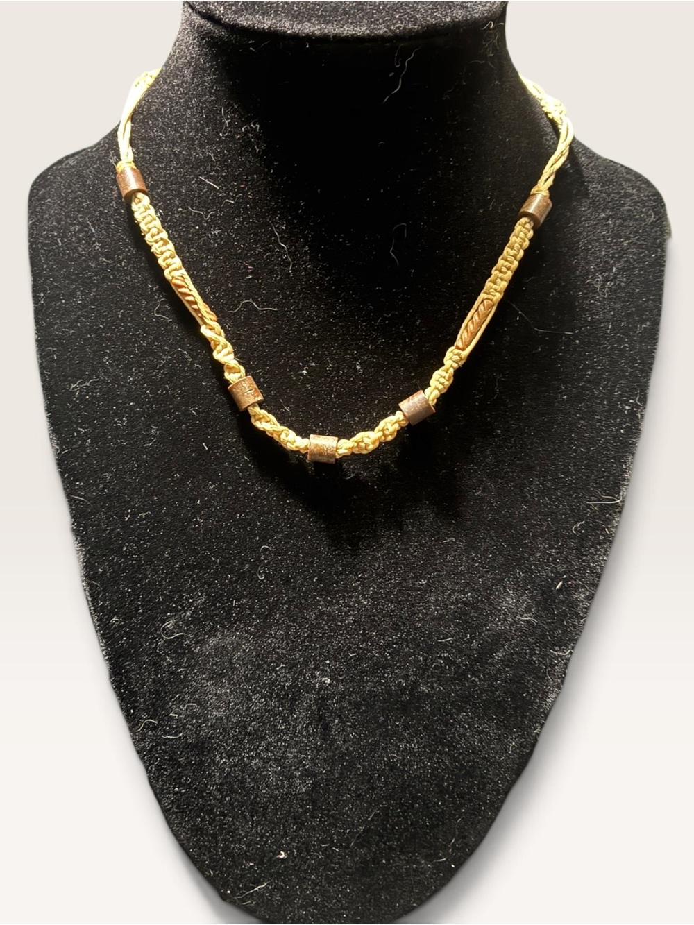 Handmade Vintage Braided Bead Necklace
